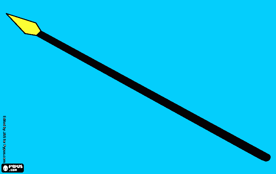 Omalovánka pro tatínka, oštěp na brnění