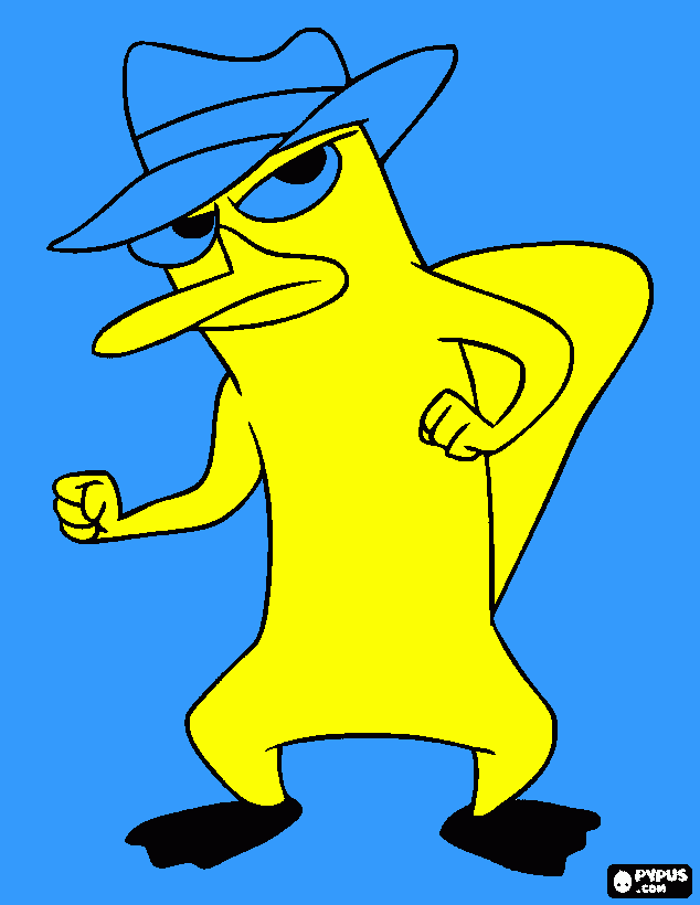 Omalovánka Ptakopysk Perry tě hlídá!!