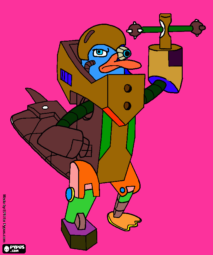 Omalovánka ptakopysk perry