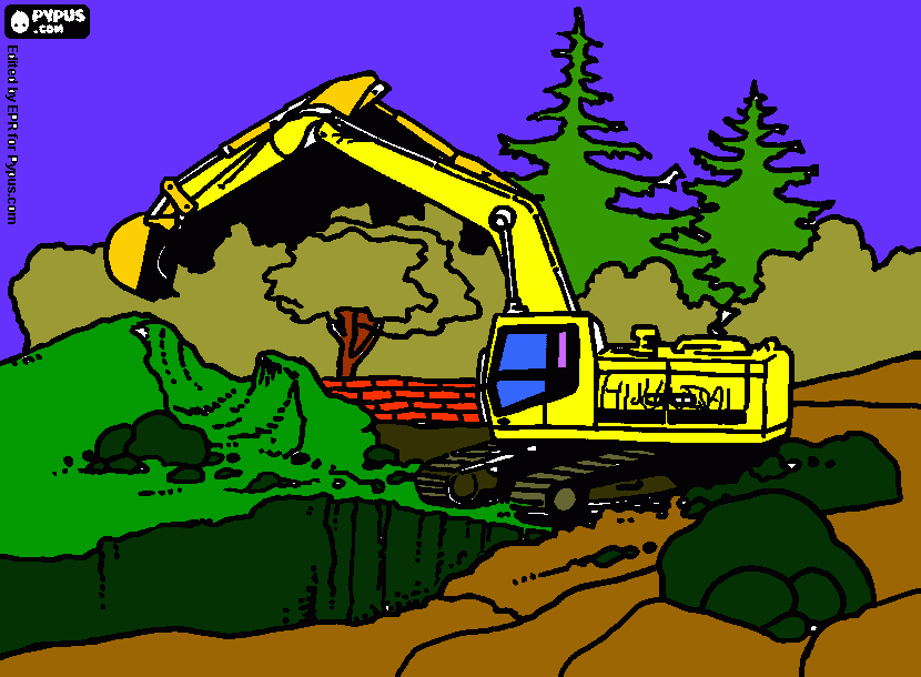 Omalovánka pásové rýpadlo