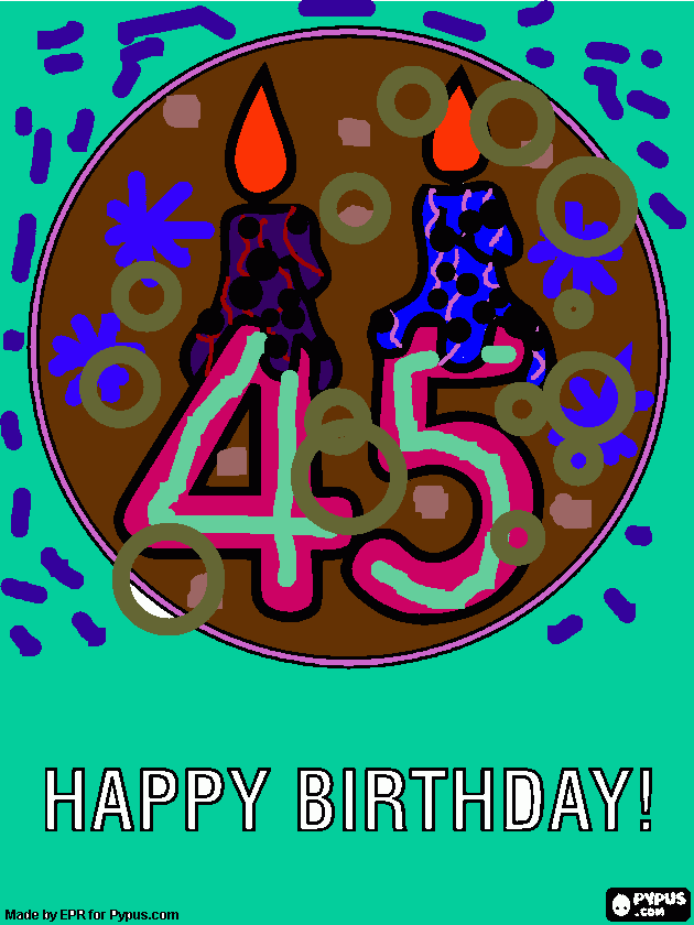 Omalovánka přání 45 let