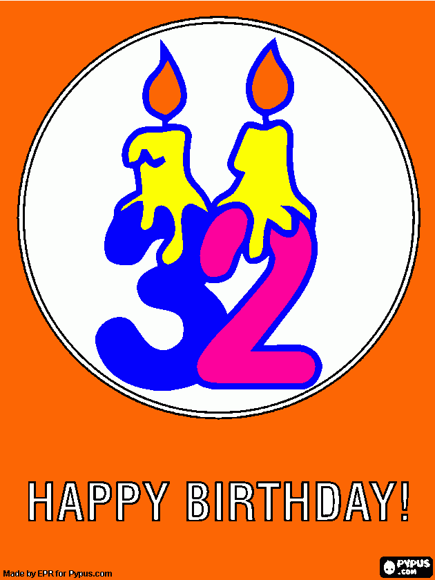 Omalovánka ....Přání k narozeninám   :-)