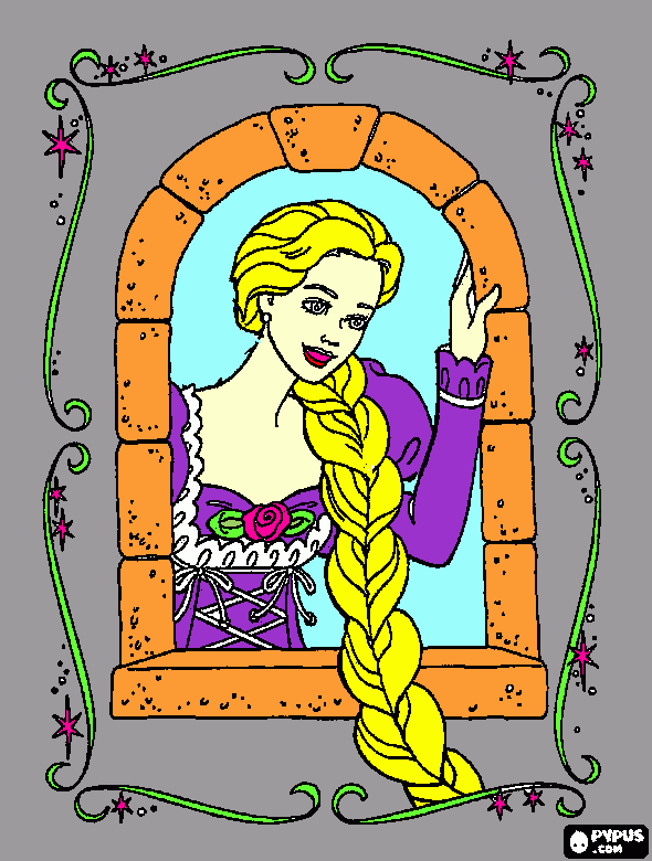 Omalovánka REPUNZEL LOCIKA