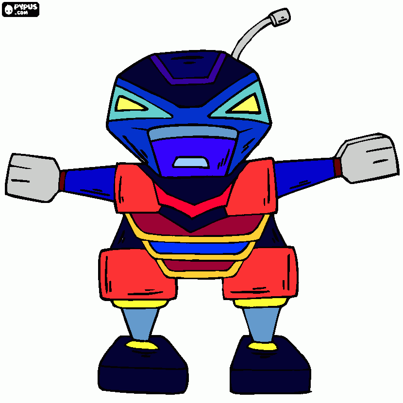 Omalovánka Robot z vesmíru