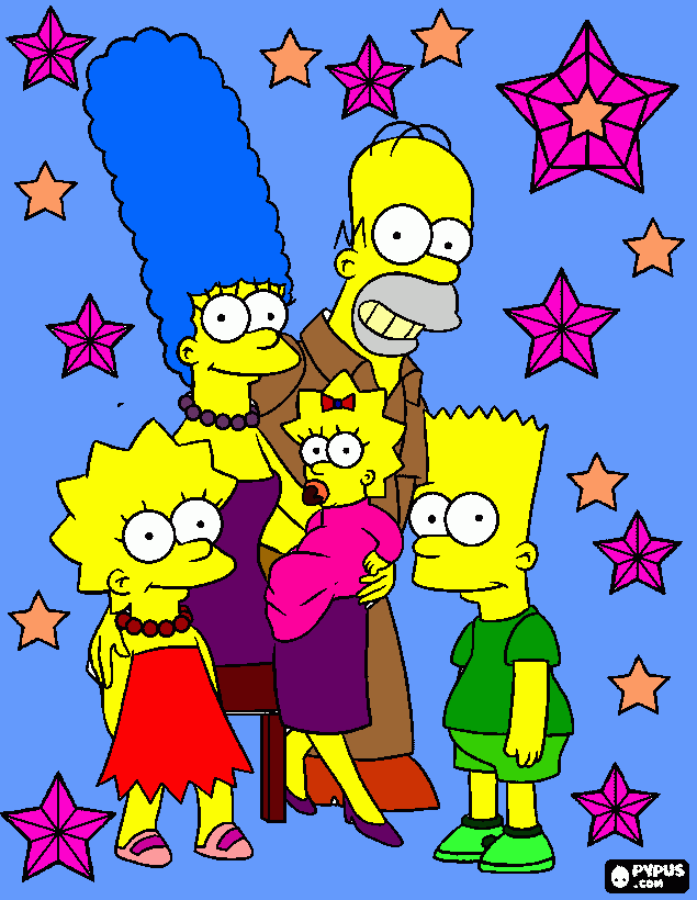 Omalovánka Rodina Simsnovi 