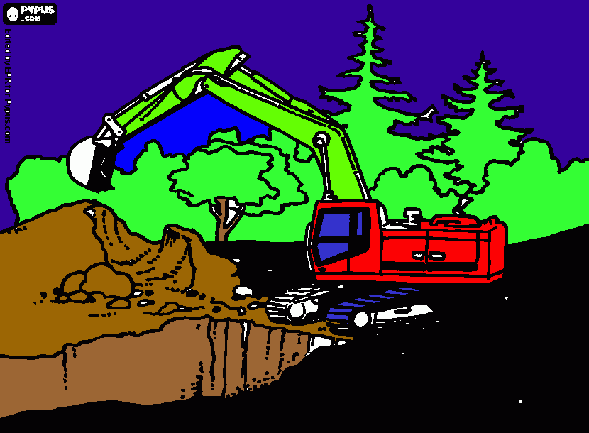 Omalovánka rypadlo