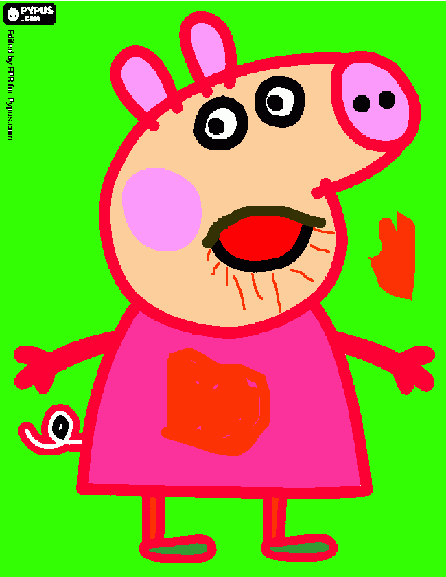 Omalovánka Růžová Peppina