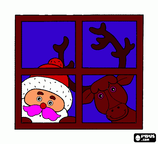 Omalovánka santa a sob