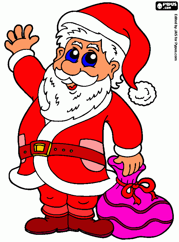 Omalovánka santa klaus