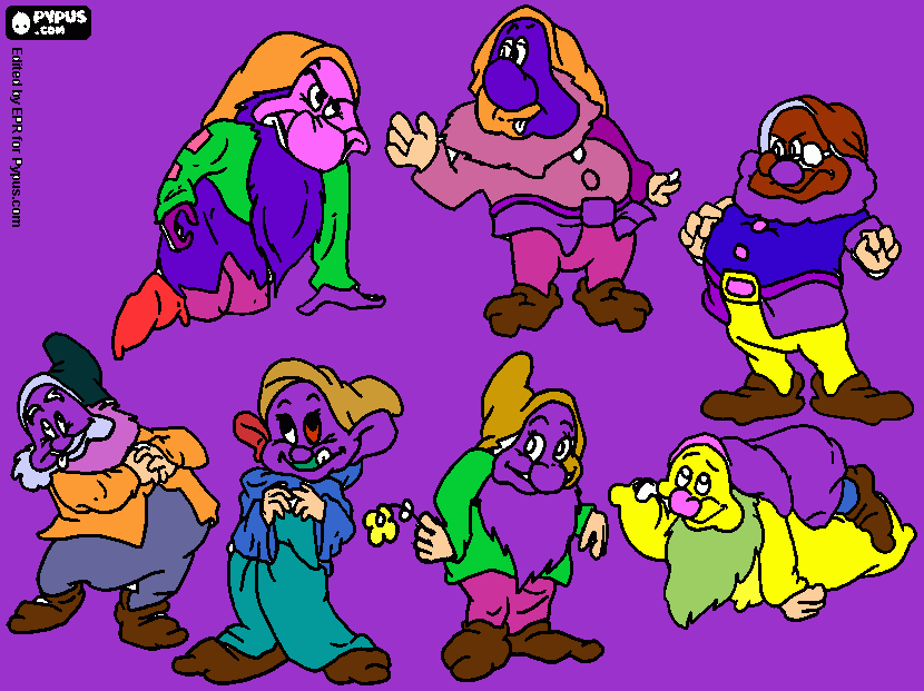 Omalovánka sedm trpasliku