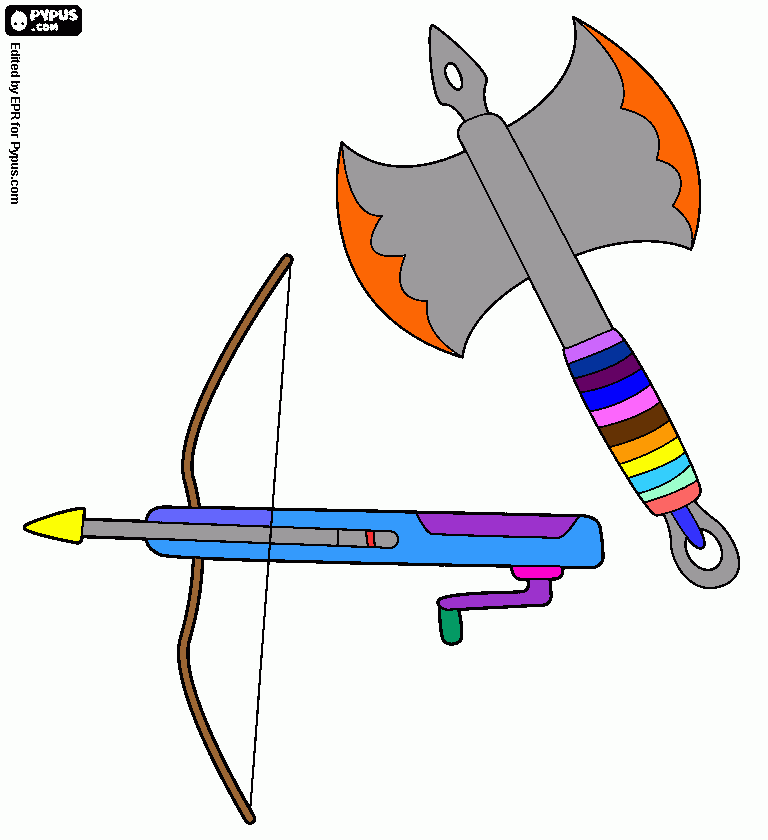 Omalovánka Sekera a kuš