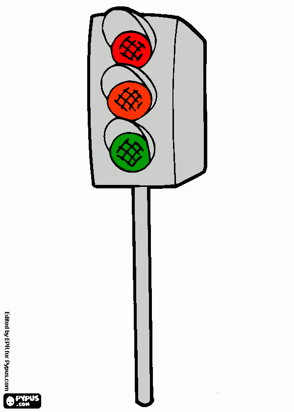 Omalovánka Semafor barevný