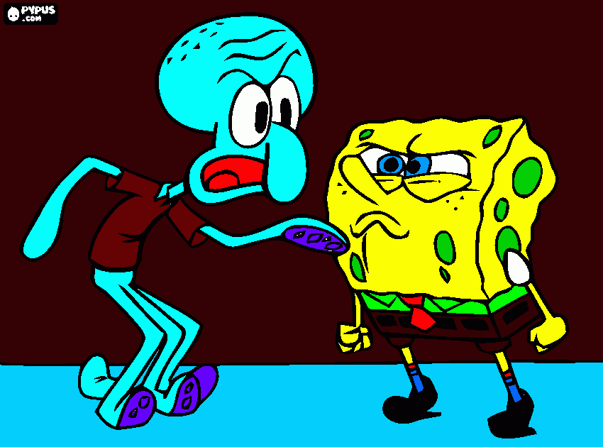 Omalovánka sepiak a spongebob