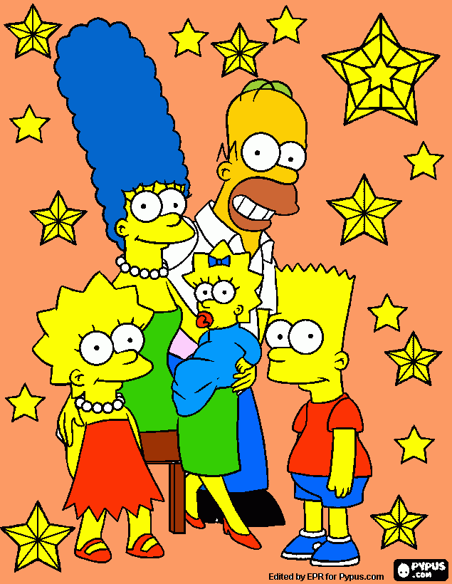 Omalovánka simpsonovi o vánocích