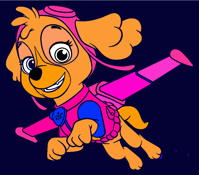 Omalovánka Sky, létající pes z Tlapkové patroly