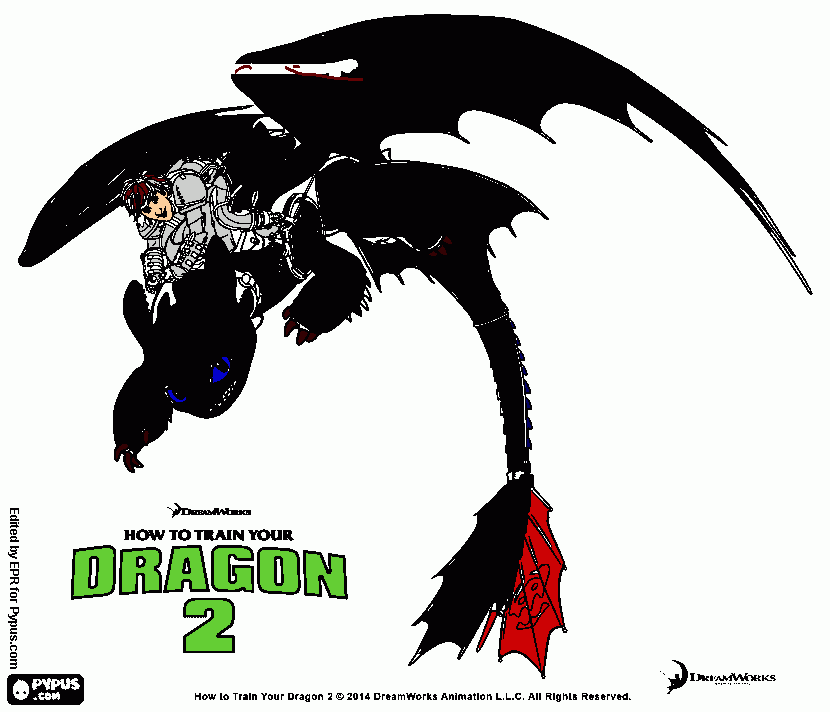 Omalovánka skytak s bezzubkou