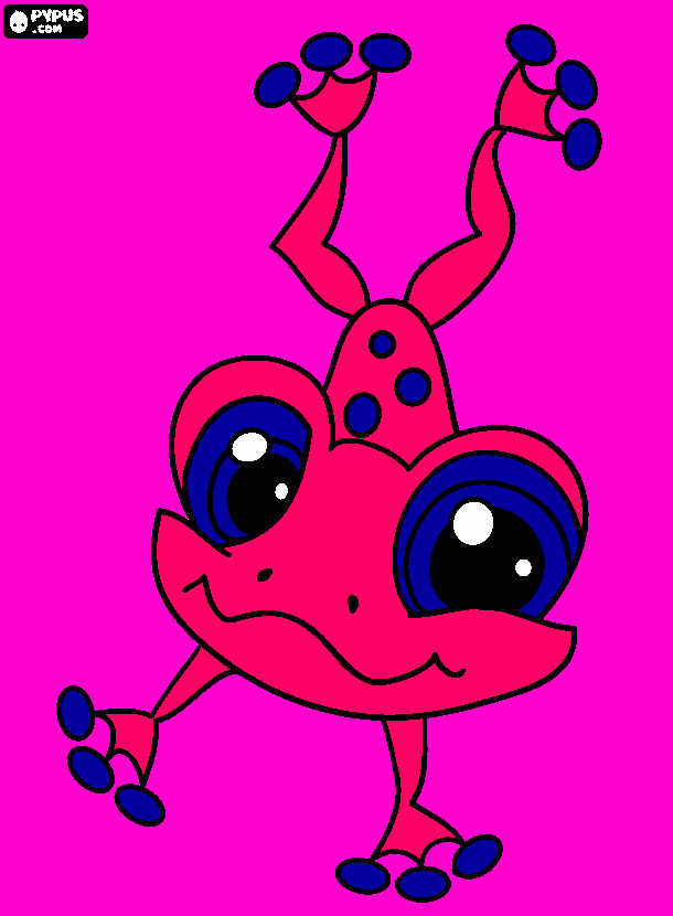 Omalovánka skákajici žabka lps