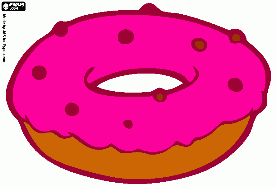 Omalovánka sladký koblížek