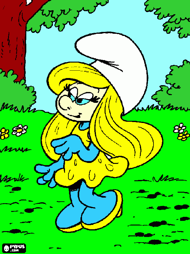 Omalovánka smoulinka od valentynky pro tebe