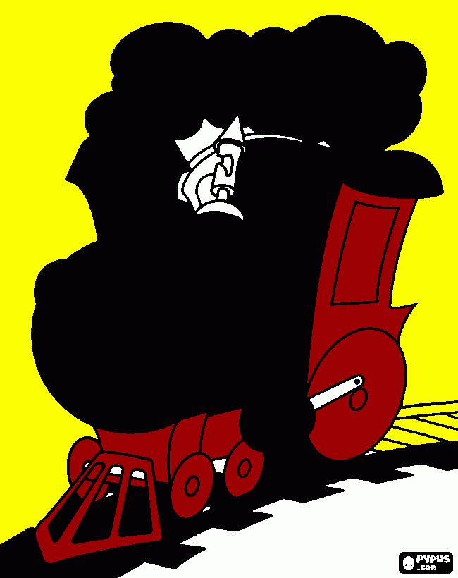 Omalovánka smutná mašinka