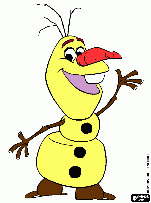 Omalovánka snehulak pro tebe