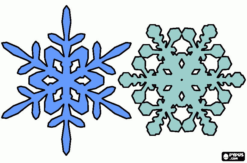 Omalovánka sněhové vločky