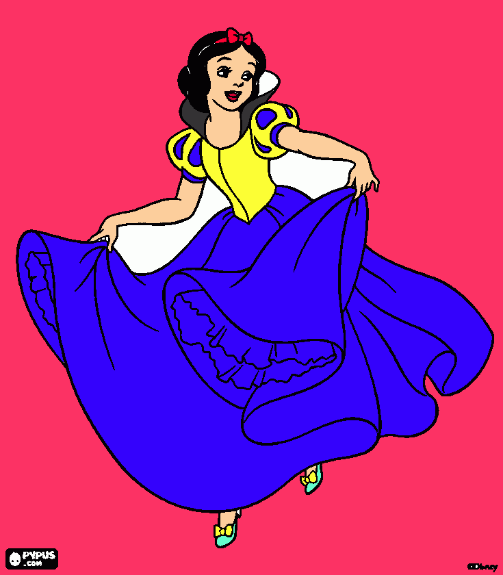 Omalovánka sněhurka pro kajku