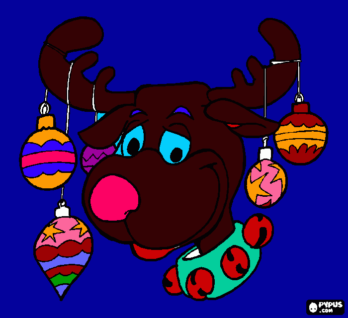 Omalovánka sob a ozdobički