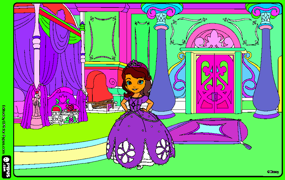 Omalovánka Sofie v zámku