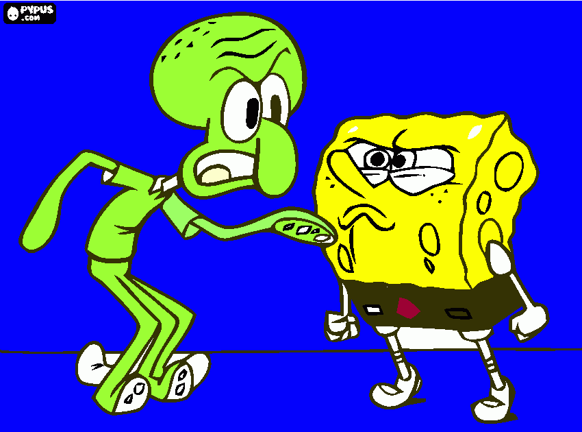 Omalovánka Sponge Bob a Serpiák