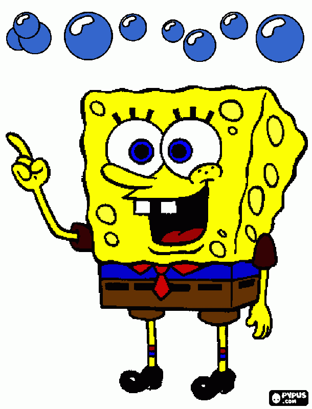 Omalovánka spongebob do pokojicku