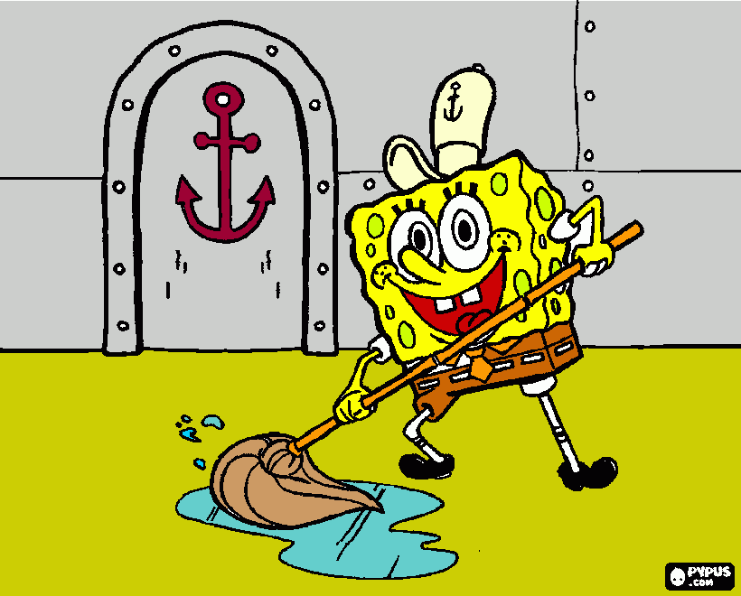 Omalovánka spongebob podlaha