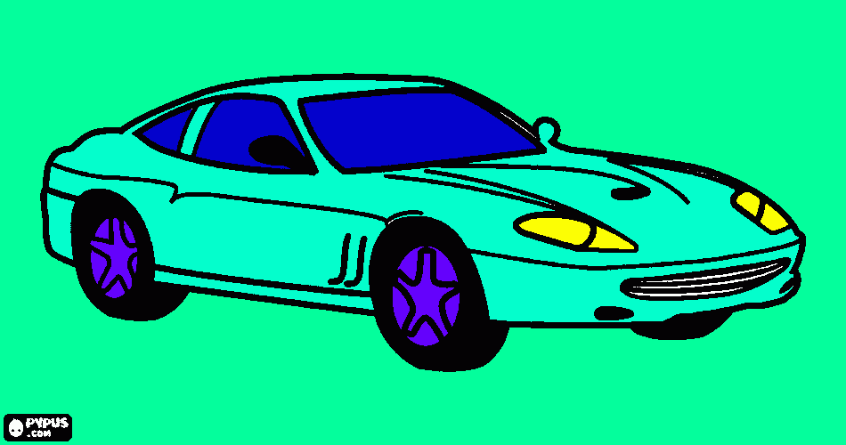 Omalovánka sportovni auto z filmunascar