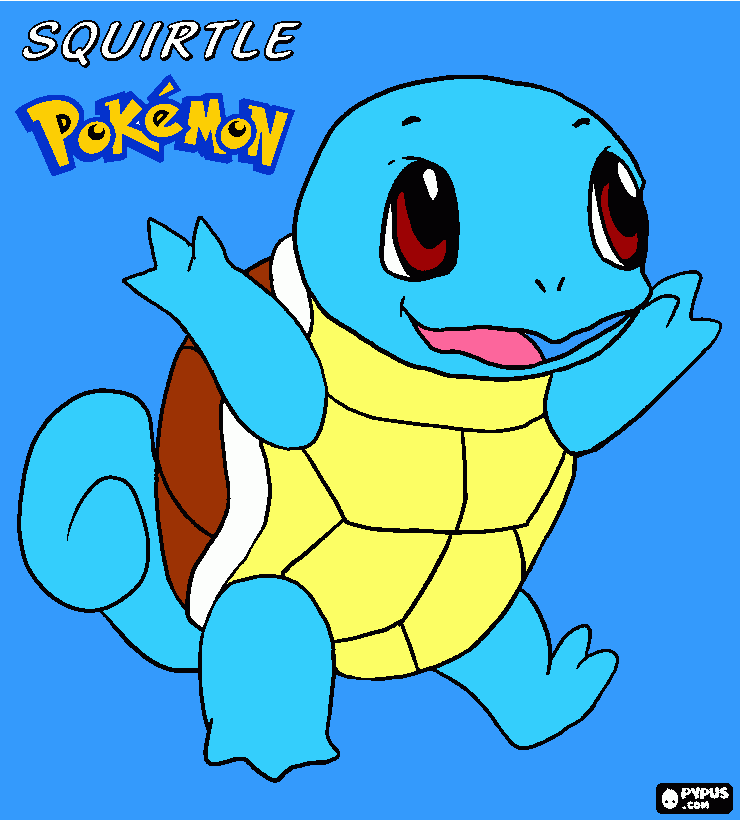 Omalovánka squitle pokemon