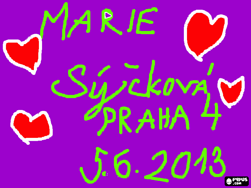 Omalovánka srdce pro tebe