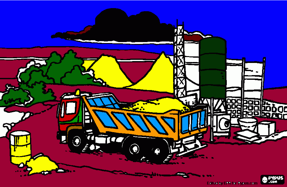 Omalovánka staveniště