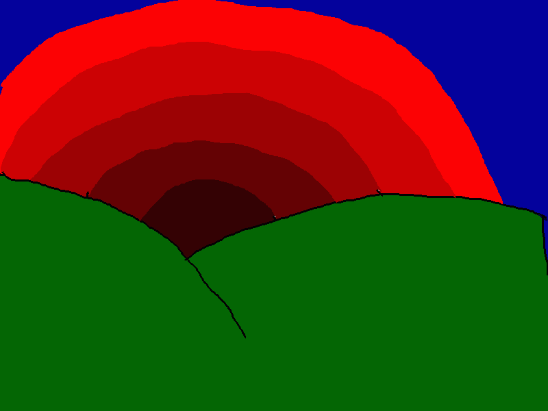 Omalovánka stmívání-červánky