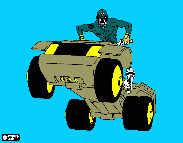 Omalovánka strážce parku na čtzřkolce