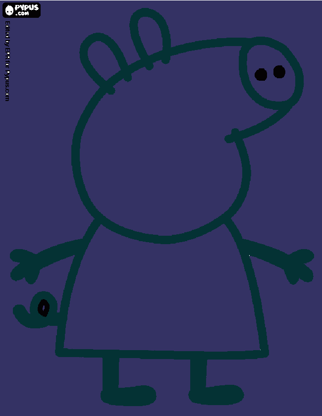 Omalovánka Stín v noci Peppiny