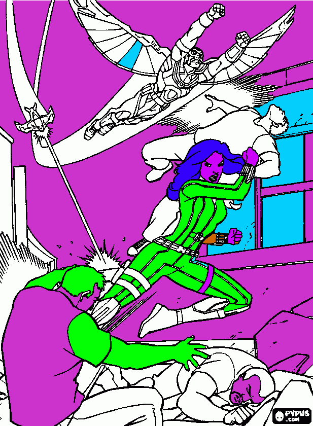 Omalovánka Superhrdinové