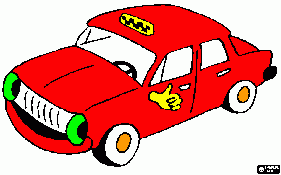Omalovánka taxík