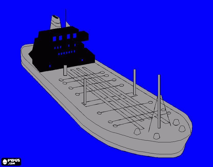 Omalovánka tduch tankeru na nebi