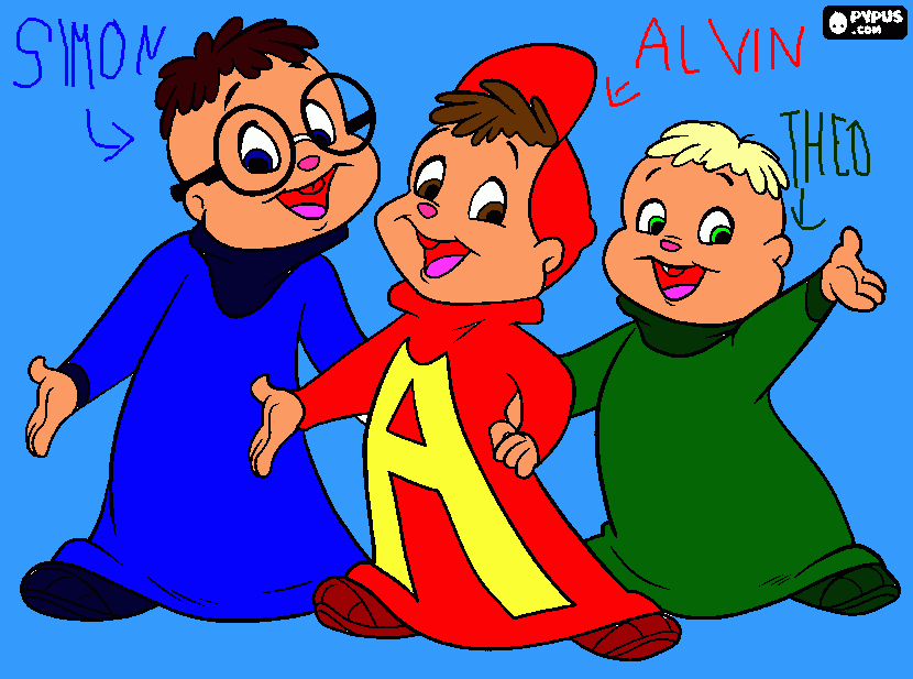 Omalovánka The Chipmunks