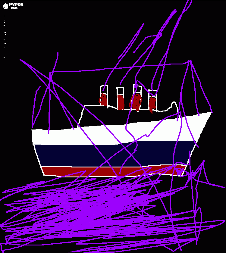 Omalovánka titanic v pavučině