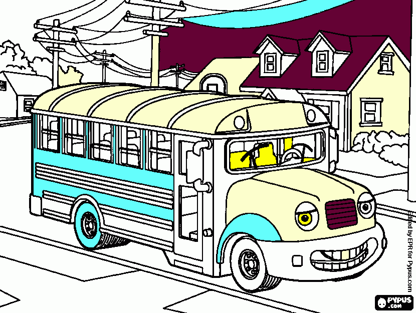 Omalovánka tobias autobus