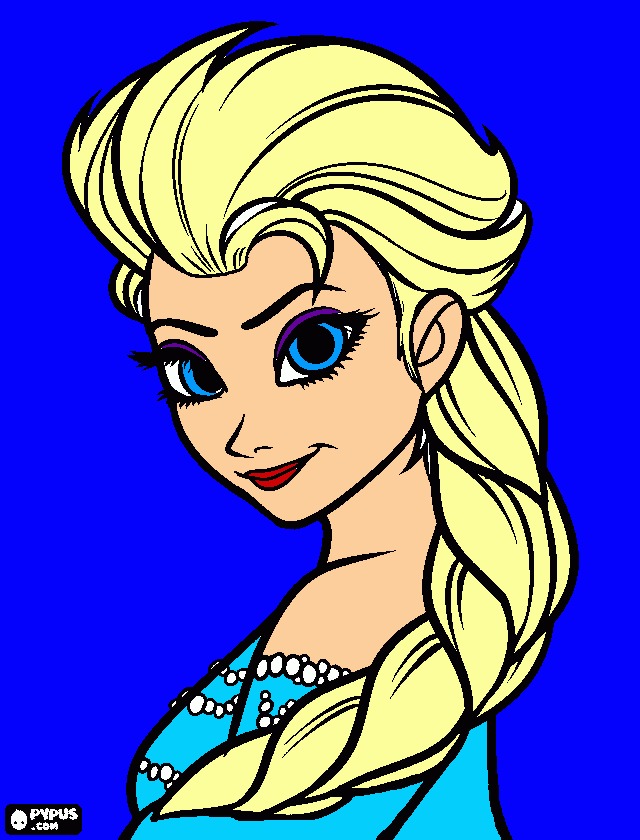 Omalovánka toto je elsa z ledového království