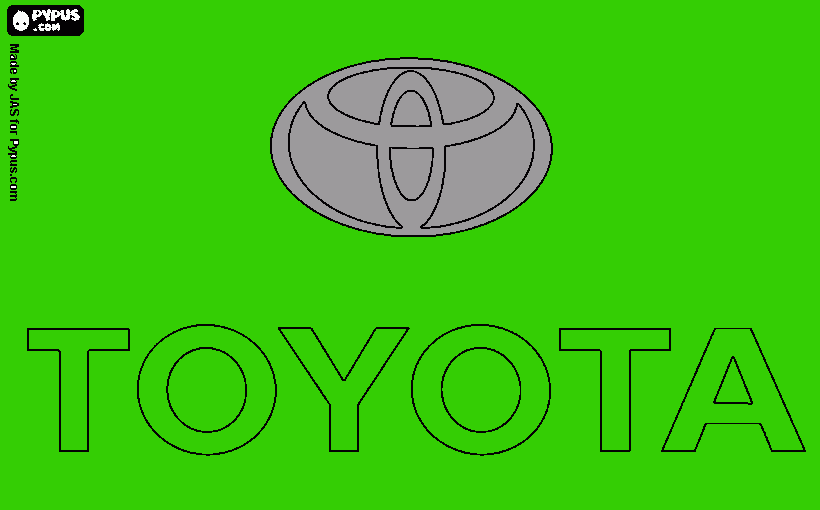 Omalovánka Toyota ve znaku na firmě