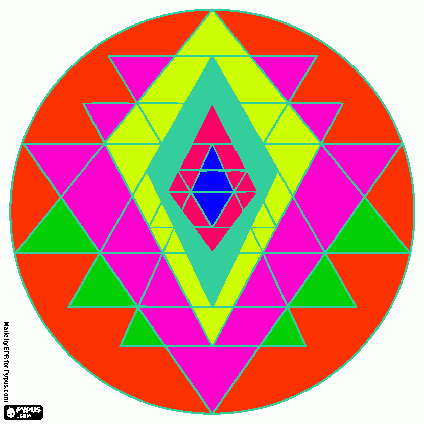 Omalovánka trojúhelníkova mandala