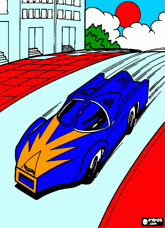 Omalovánka tryskáč hot wheels