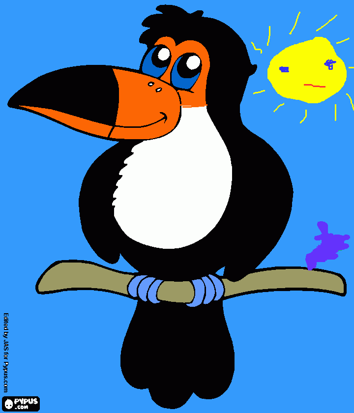 Omalovánka tukan pro rodiče